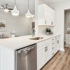 kitchen with serving counter